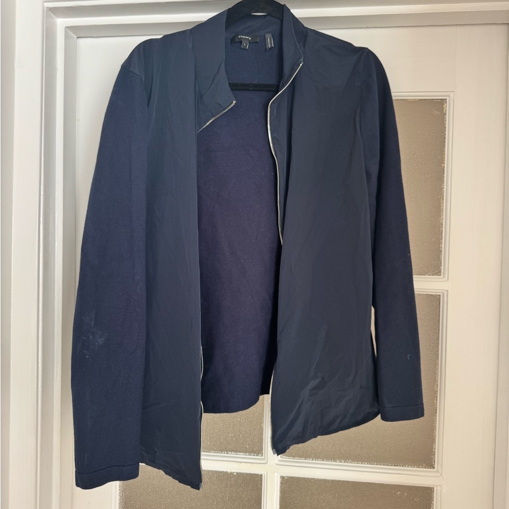 Theory Navy Zip Jacket